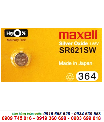 Pin Maxell SR621SW-364 silver oxide 1.55V chính hãng Maxell Nhật